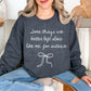 "Better left alone" graphic medium-dark heather gray (dark heather) sweatshirt.