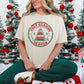 "Distressed Cozy Reading Season" graphic on a soft off-white (ivory) Comfort Colors 1717 T-Shirt. 