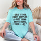 "I like to buy craft Supplies and just think about using them graphic on soft muted mint green (chalky mint) t- shirt.
