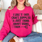 "I like to buy craft Supplies and just think about using them graphic on a bright pink (heliconia).