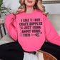 "I like to buy craft Supplies and just think about using them graphic on a bright neon pink (safety pink).