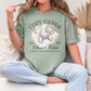 “Gamer Social Club" graphic on muted teal-green (bay) t-shirt.