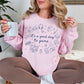 "Good Day To Game" graphic on soft muted pink (blossom) Sweatshirt.