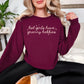 "Hot Girls Have Granny Hobbies" on a Gildan 18000 sweatshirt on deep red (maroon) featuring a cream script typography.