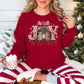 "Joy to world" graphic on dark red (cardinal red) Gildan 18000 Sweatshirt.