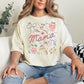 "Mama Coquette Doodle" graphic on soft off-white (ivory) t-shirt.