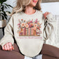 "No Shelf Control" graphic on light warm beige (sand) Sweatshirt.