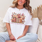 "No Shelf Control" graphic on bright white (white) t-shirt.