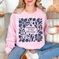 "Puzzling is my therapy" graphic on soft pale pink (light pink) sweatshirt.