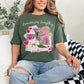 "Romanticizing Everything" graphic on muted earthy green-gray (hemp) t-shirt.