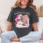 "Romanticizing Everything" graphic on dark charcoal gray (pepper)t-shirt.